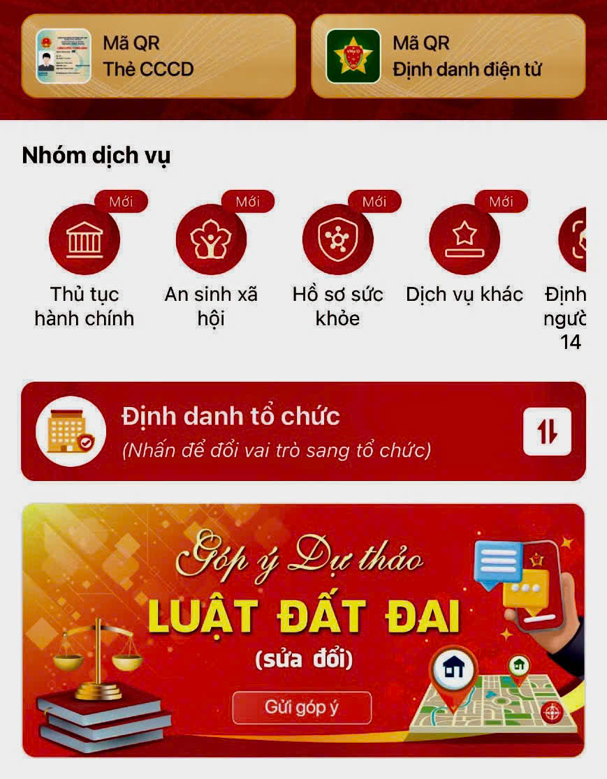 Nhân dân tích cực đóng góp ý kiến xây dựng Luật Đất đai (sửa đổi) qua nền tảng VNeID
